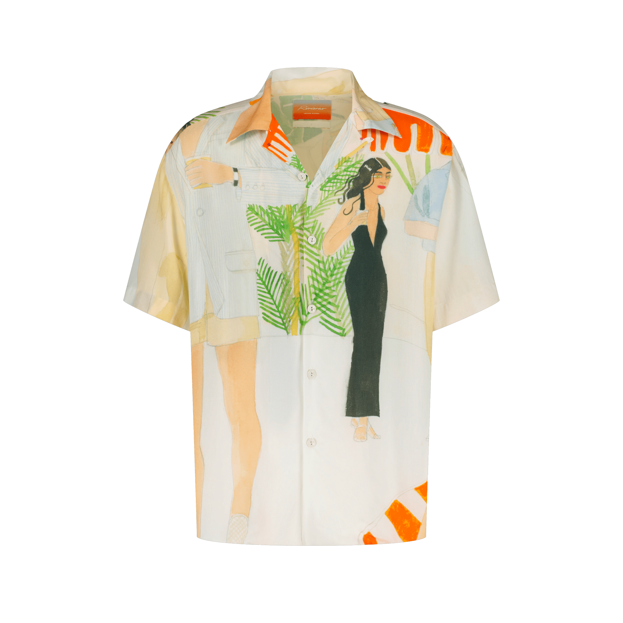 Rivieras European Union Printed Cocktail Shirt apparel handmade in Spain.